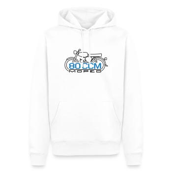 80ccm Moped S50 Emblem - Männer Premium Bio Hoodie - Weiß - Vorne - Nico (187cm)