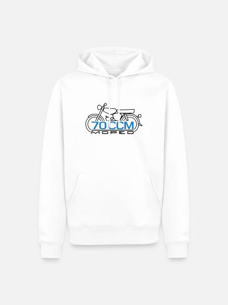 70cc Moped S51 emblem - Men’s Premium Organic Hoodie - white