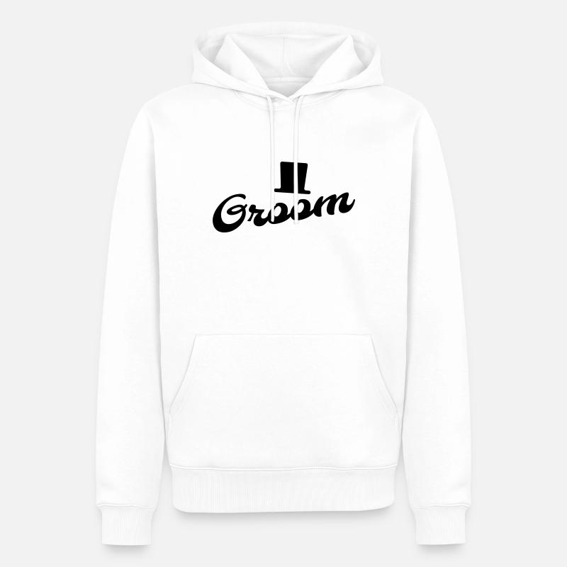 Futur marié - Sweat à capuche Premium bio Homme - blanc