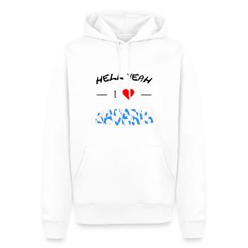 I love Bavaria - Männer Premium Bio Hoodie - Weiß - Vorne - Nico (187cm)