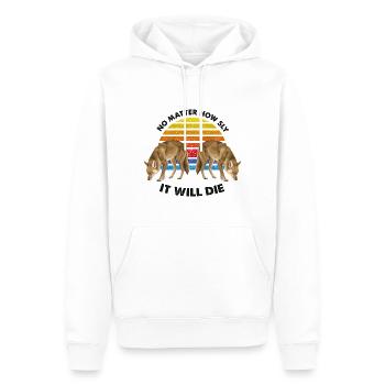Conception de coyote pour les réacteurs de coyote - Sweat à capuche Premium bio Homme - blanc - Devant - Nico (187cm)