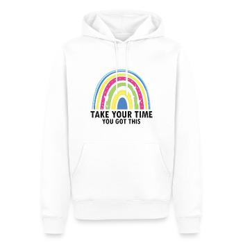 Legasthenie Bewusstsein und Legasthenie Lehrer - Männer Premium Bio Hoodie - Weiß - Vorne - Nico (187cm)