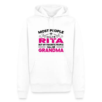 Rita Name Funny Personalized Grandma - Men’s Premium Organic Hoodie - white - Front - Nico (187cm)