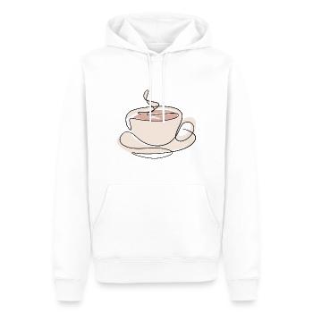 Coffee Coffee Cup Coffee Drinker Coffee Lover - Men’s Premium Organic Hoodie - white - Front - Nico (187cm)