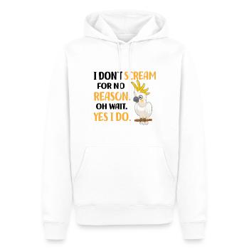 Kakadu Liebhaber - Männer Premium Bio Hoodie - Weiß - Vorne - Nico (187cm)