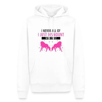 Conception acrobatique de voûte et cheval équestre - Sweat à capuche Premium bio Homme - blanc - Devant - Nico (187cm)