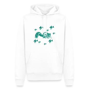 Écureuil - rongeur - Sweat à capuche Premium bio Homme - blanc - Devant - Nico (187cm)