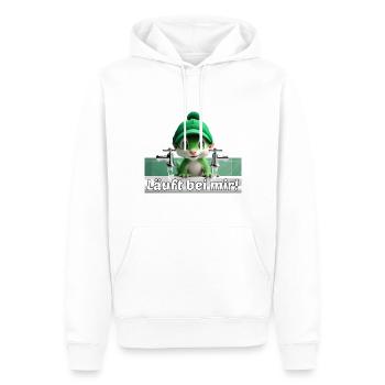 Animal vert - Sweat à capuche Premium bio Homme - blanc - Devant - Nico (187cm)