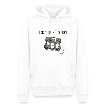INFLATIONS OSTERN - Männer Premium Bio Hoodie - Weiß - Vorne - Nico (187cm)