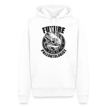 Futur paléontologue Paléontologie Amoureux des dinosaures - Sweat à capuche Premium bio Homme - blanc - Devant - Nico (187cm)