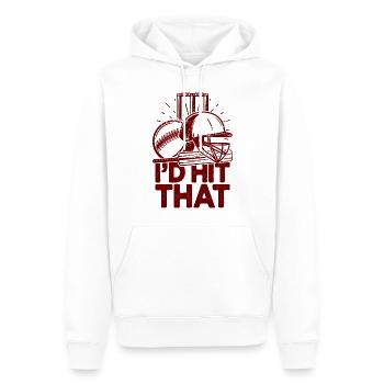 Ich würde diese lustigen Cricket-Cricketspieler treffen - Männer Premium Bio Hoodie - Weiß - Vorne - Nico (187cm)