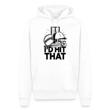 Ich würde diese lustigen Cricket-Cricketspieler treffen - Männer Premium Bio Hoodie - Weiß - Vorne - Nico (187cm)