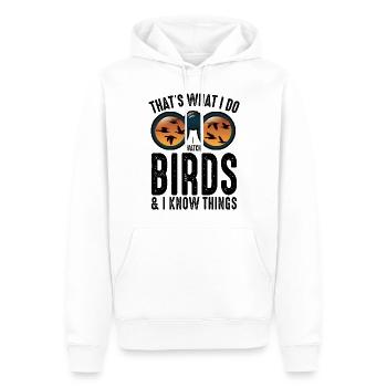 Lustige Vogelbeobachtung für Vogelliebhaber - Männer Premium Bio Hoodie - Weiß - Vorne - Nico (187cm)