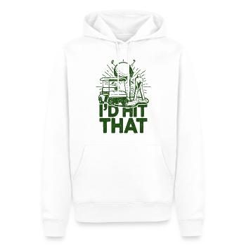 J’aurais frappé ce drôle de golf rétro golfeur - Sweat à capuche Premium bio Homme - blanc - Devant - Nico (187cm)