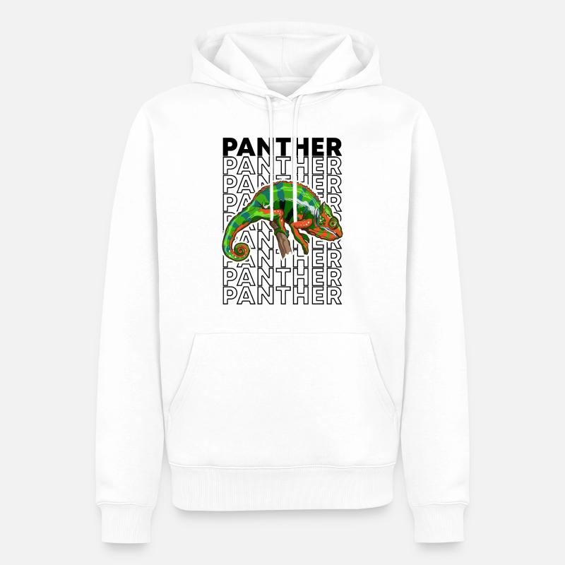 Panther Chameleon Reptile Keeper - Sweat à capuche Premium bio Homme - blanc
