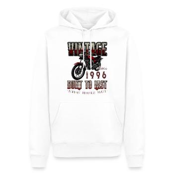 Vintage Motorrad Biker Motorrad Geburtstag 1996 - Männer Premium Bio Hoodie - Weiß - Vorne - Nico (187cm)