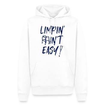 Funny Amputee Limping Ain't Easy Amputee Veterans - Men’s Premium Organic Hoodie - white - Front - Nico (187cm)