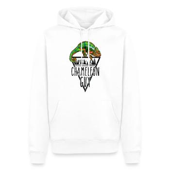 Ce caméléon Guy Panther Caméléon - Sweat à capuche Premium bio Homme - blanc - Devant - Nico (187cm)