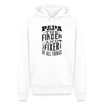 Mr Fix It Funny Dad Outils de fête des pères - Sweat à capuche Premium bio Homme - blanc - Devant - Nico (187cm)