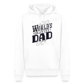 Worlds Okayest Papa Vatertag Geschenk für Männer Retro - Männer Premium Bio Hoodie - Weiß - Vorne - Nico (187cm)