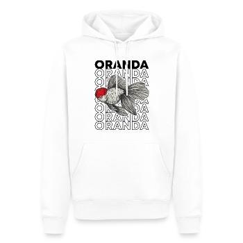 Oranda Goldfish 80's Style Fancy Goldfish Propriétaire - Sweat à capuche Premium bio Homme - blanc - Devant - Nico (187cm)