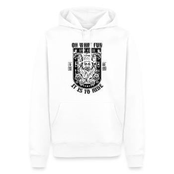 Lustige Weihnachten Motorrad Santa Biker Motorrad - Männer Premium Bio Hoodie - Weiß - Vorne - Nico (187cm)