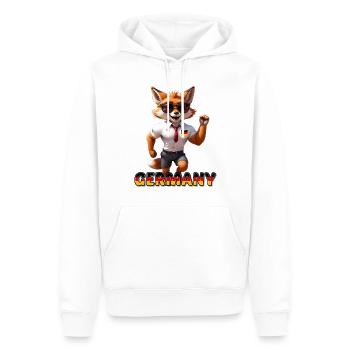 Germany - Men’s Premium Organic Hoodie - white - Front - Nico (187cm)