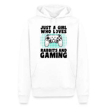 Gamer & Rabbits: Videospiele & Rabbit Companions - Männer Premium Bio Hoodie - Weiß - Vorne - Nico (187cm)