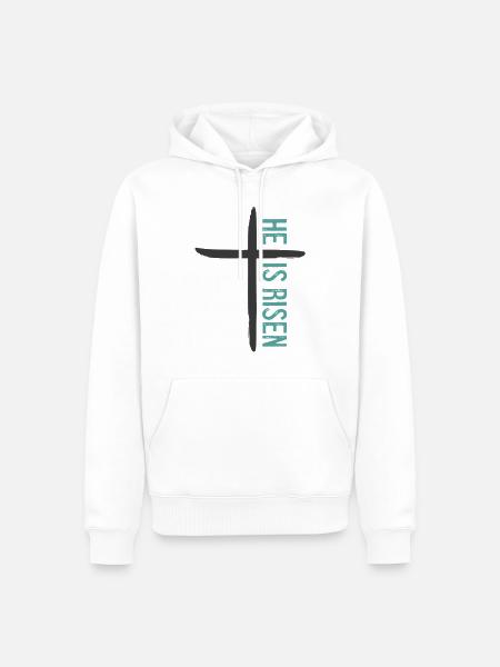 He is Risen - Men’s Premium Organic Hoodie - white