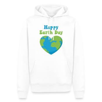Bonne Journée de la Terre - Sweat à capuche Premium bio Homme - blanc - Devant - Nico (187cm)