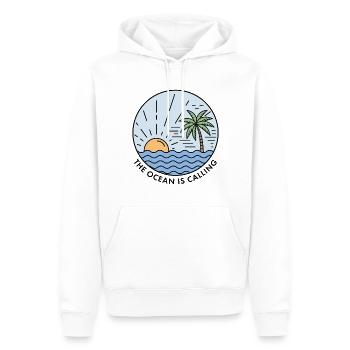 Der Ozean ruft - Männer Premium Bio Hoodie - Weiß - Vorne - Nico (187cm)