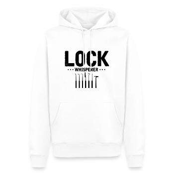 Schloss Flüsterer Locking Technician Design - Men’s Premium Organic Hoodie - white - Front - Nico (187cm)