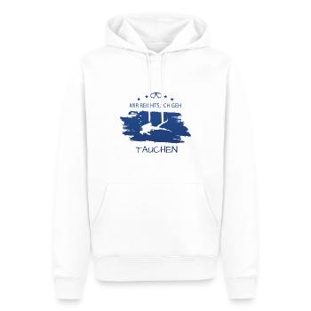 tauchen diving - Männer Premium Bio Hoodie - Weiß - Vorne - Nico (187cm)