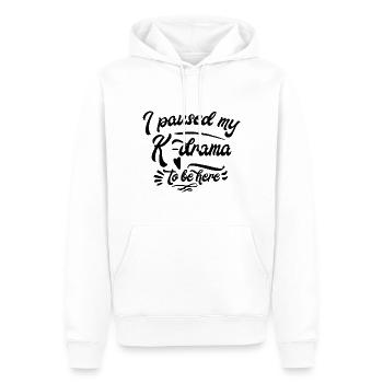 K-Pop K-Drama Kpop Kdrama Hallyu Corée du Sud - Sweat à capuche Premium bio Homme - blanc - Devant - Nico (187cm)