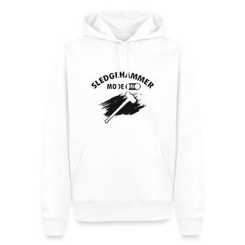 Démolition et rénovation de maisons - Sweat à capuche Premium bio Homme - blanc - Devant - Nico (187cm)