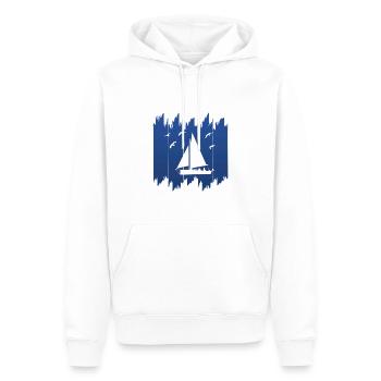 Segeln - Männer Premium Bio Hoodie - Weiß - Vorne - Nico (187cm)
