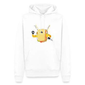 Sandwich Ninja Karate Warrior Japan Geschenk - Männer Premium Bio Hoodie - Weiß - Vorne - Nico (187cm)