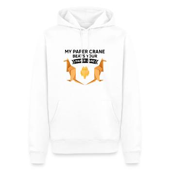 Design coloré Kirigami Origami - Sweat à capuche Premium bio Homme - blanc - Devant - Nico (187cm)