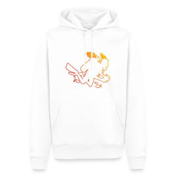 Plongée Homme Plongée Libre Plongée Plongeur Plongeur Plongeur - Sweat à capuche Premium bio Homme - blanc - Devant - Nico (187cm)