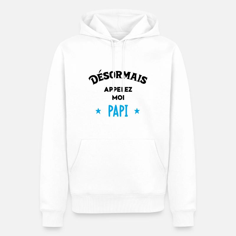 Idée D'Annonce De Grossesse - Sweat à capuche Premium bio Homme - blanc