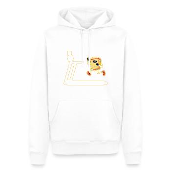 Sandwich Stirnband Lauband Fitness Läufer Laufen - Männer Premium Bio Hoodie - Weiß - Vorne - Nico (187cm)