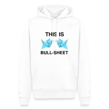 Conception d'origami japonais et origami kirigami - Sweat à capuche Premium bio Homme - blanc - Devant - Nico (187cm)