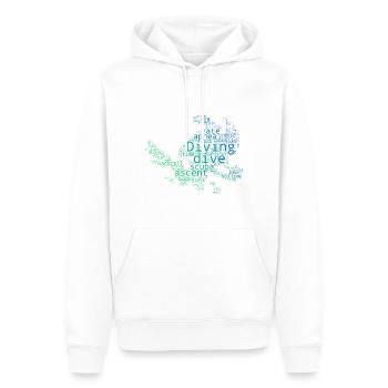 Free Dive Diver Femmes Scuba Diver Plongée sous-marine - Sweat à capuche Premium bio Homme - blanc - Devant - Nico (187cm)