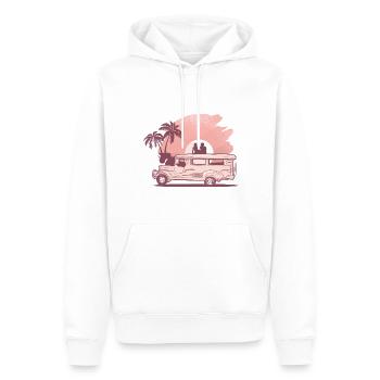 Philippines Filipino Jeepney Mabuhay I Cadeau - Sweat à capuche Premium bio Homme - blanc - Devant - Nico (187cm)