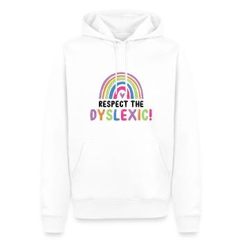 Dyslexia Intervention for Dyslexia Therapy - Men’s Premium Organic Hoodie - white - Front - Nico (187cm)