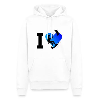 Kitesurfeuse Femmes Kitesurf Kiting Kitesurf - Sweat à capuche Premium bio Homme - blanc - Devant - Nico (187cm)