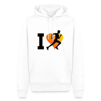 Cross Country Running Femmes Jogging Jogging Jogging - Sweat à capuche Premium bio Homme - blanc - Devant - Nico (187cm)