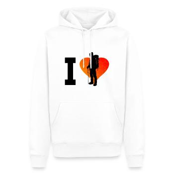 Bouldering Climber Climber Women's Climbing - Men’s Premium Organic Hoodie - white - Front - Nico (187cm)