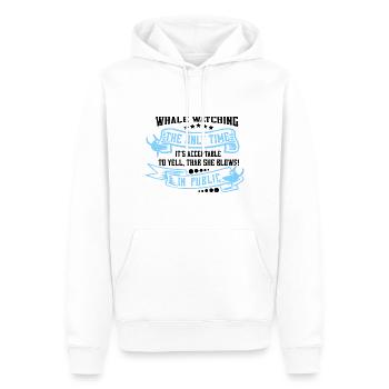 Whale watching design for whales - Men’s Premium Organic Hoodie - white - Front - Nico (187cm)