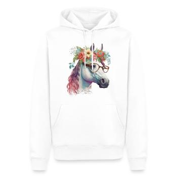 Cute horse - Men’s Premium Organic Hoodie - white - Front - Nico (187cm)